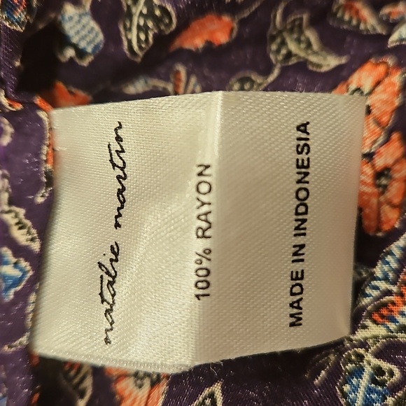 💕NATALIE MARTIN💕 Ella Top ~ Petite Fleur Print Aubergine In Pink Large NWT - Picture 10 of 11